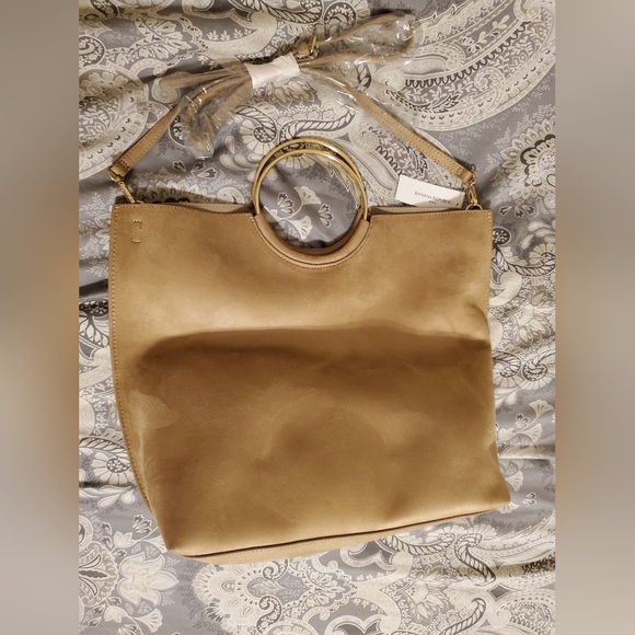 Banana Republic Hobo Purse Gold Handles and Long Straps New with Tags - Picture 2 of 6